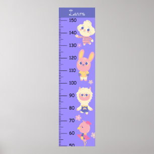 Süße Tier Growth Chart Poster