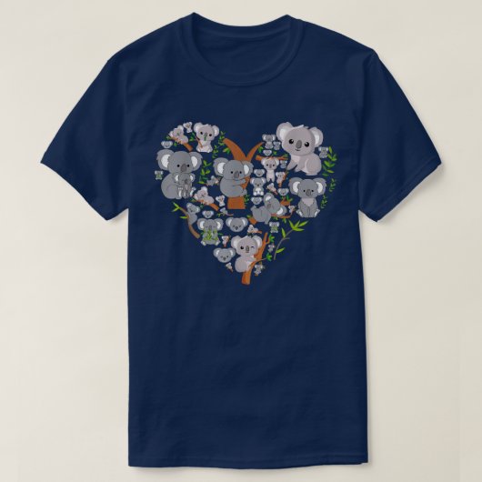 Süße Tier Heart Koala T-Shirt (Design vorne)