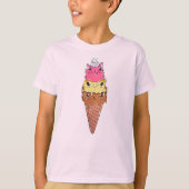Süße Tier Ice Creme Cone T - Shirt (Vorderseite)
