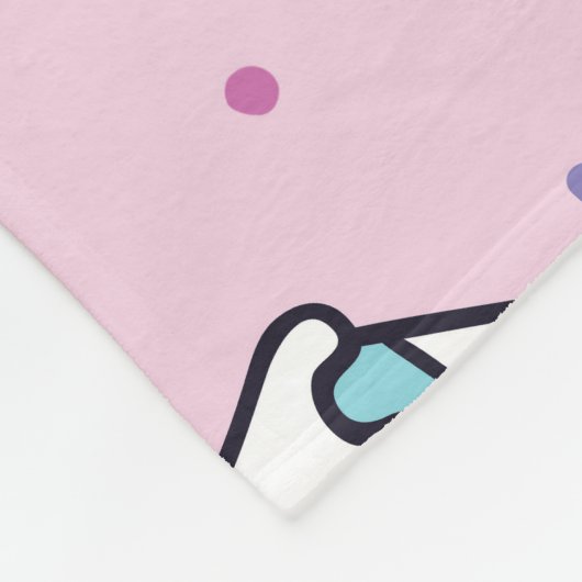 Süße Tier Ice Creme Cones Fleecedecke (Ecke)