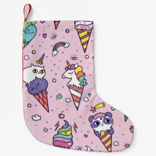 Süße Tier Ice Creme Cones Kleiner Weihnachtsstrumpf