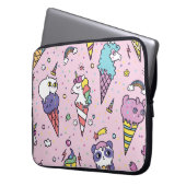 Süße Tier Ice Creme Cones Laptopschutzhülle (Vorderseite Links)