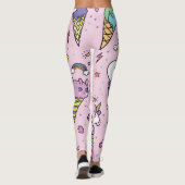 Süße Tier Ice Creme Cones Leggings (Rückseite)