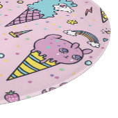 Süße Tier Ice Creme Cones Schneidebrett (Ecke)