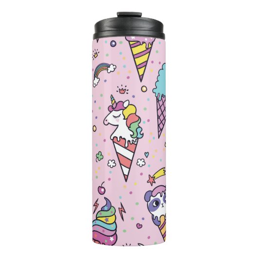 Süße Tier Ice Creme Cones Thermosbecher (Vorderseite)