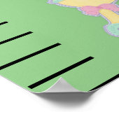 Süße Tier jenseits der Wachstumskarte Poster (Ecke)