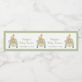 Süße Tier Jungle Safari Babydusche Wasserflaschenetikett (Einzelnes Label)