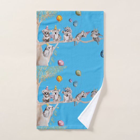 Süße Tier Koala Koalas Blaues Handtuch Set (Handtuch)