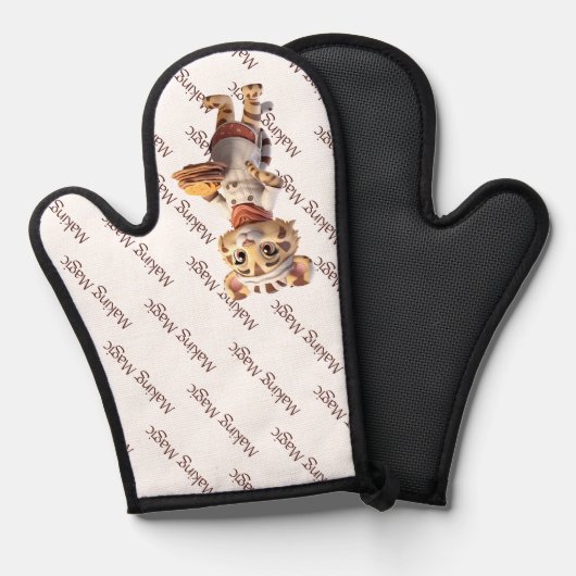 Süße Tier Koch Tiger Magie machen Ofenhandschuh (Vorderseite/Rückseite)