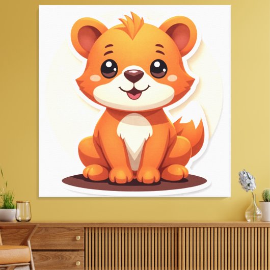 Süße Tier Leinwanddruck (Insitu (Wohnzimmer))