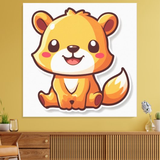 Süße Tier Leinwanddruck (Insitu (Wohnzimmer))