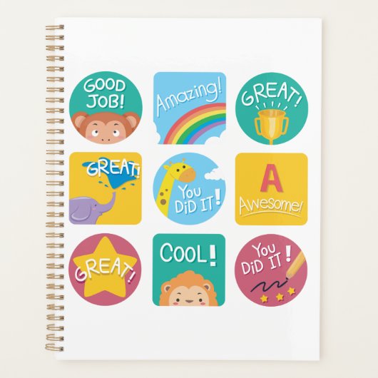 Süße Tier-Lohn für Motivierend Klassenzimmer Planer (Vorderseite)