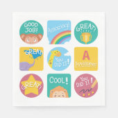 Süße Tier-Lohn für Motivierend Klassenzimmer Serviette (Vorderseite)