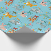 Süße Tier Marionette Puppets Puppeteer Muster Geschenkpapier (Ecke)