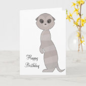 Süße Tier Meerkat Karte (Gelbe Blume)
