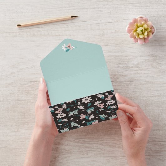 Süße Tier mit farbenfrohen Koala-Mustern und Blume All In One Einladung (Video)