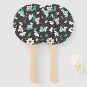 Süße Tier mit farbenfrohen Koala-Mustern und Blume Fächer (Vorne und Hinten)