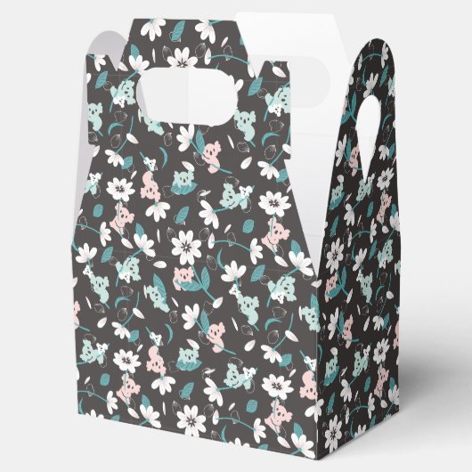 Süße Tier mit farbenfrohen Koala-Mustern und Blume Geschenkschachtel (Geöffnet)