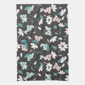 Süße Tier mit farbenfrohen Koala-Mustern und Blume Geschirrtuch (Vertikal)