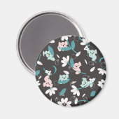 Süße Tier mit farbenfrohen Koala-Mustern und Blume Magnet (Vorderseite/Rückseite)