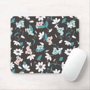 Süße Tier mit farbenfrohen Koala-Mustern und Blume Mousepad