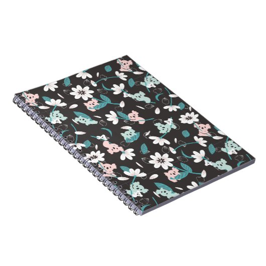 Süße Tier mit farbenfrohen Koala-Mustern und Blume Notizblock (Rechte Seite)