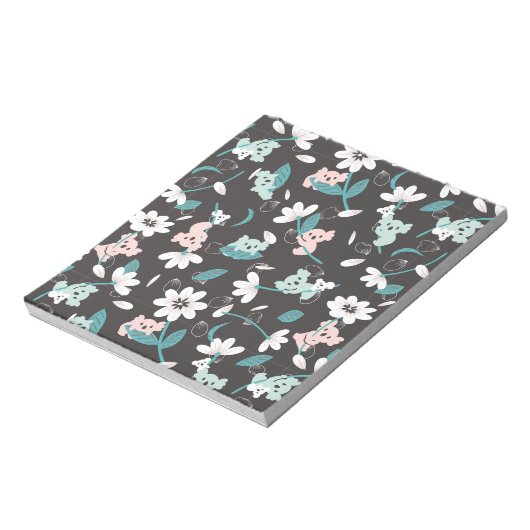 Süße Tier mit farbenfrohen Koala-Mustern und Blume Notizblock (Rotiert)