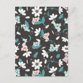 Süße Tier mit farbenfrohen Koala-Mustern und Blume Postkarte (Vorderseite)