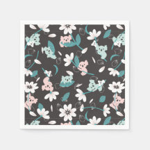 Süße Tier mit farbenfrohen Koala-Mustern und Blume