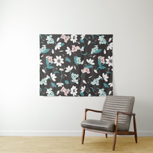 Süße Tier mit farbenfrohen Koala-Mustern und Blume Wandteppich (Beispiel (Horizontal))