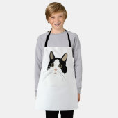 Süße Tier mit schwarzer und weißer Katze Kinder Schürze (Getragen)