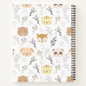 Süße Tier Muster mit weißem Hintergrund Notizblock (Rückseite)