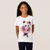 Süße Tier Panda Ballerina T-Shirt (Vorne ganz)