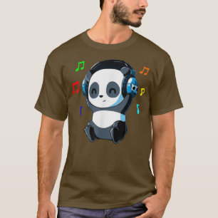 Süße Tier Panda Bär Musik Geschenk für T-Shirt