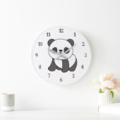 Süße Tier Panda Bear Große Wanduhr (Zuhause)