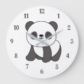 Süße Tier Panda Bear Große Wanduhr (Vorderseite)