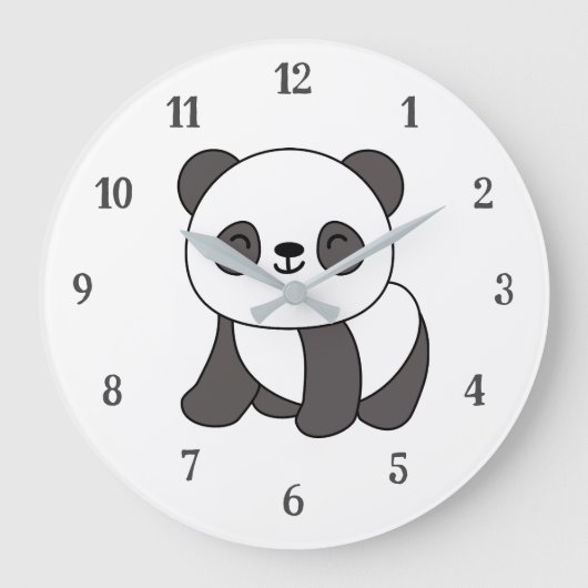 Süße Tier Panda Bear Große Wanduhr (Vorderseite)