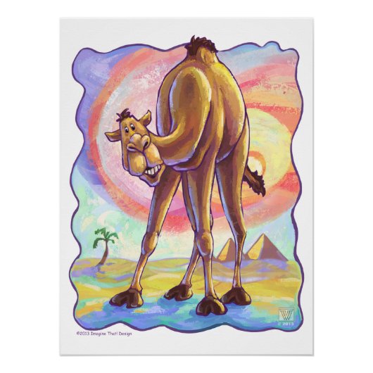 Süße Tier Parade Camel Art Poster (Vorderseite)
