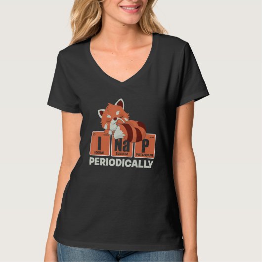 Süße Tier Periodisches Nickerchen Pajama Schlafen  T-Shirt (Vorderseite)