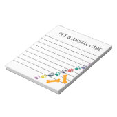 Süße Tier Pet Care Business Office Notizblock (Rotiert)