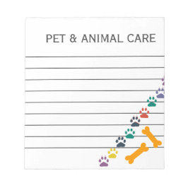 Süße Tier Pet Care Business Office Notizblock