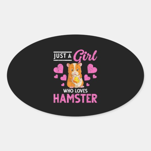 Süße Tier Pet Mama Hamster Ovaler Aufkleber (Vorderseite)