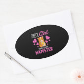Süße Tier Pet Mama Hamster Ovaler Aufkleber (Umschlag)