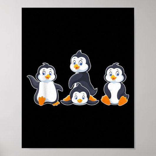 Süße Tier Pinguin Kinder Poster (Vorne)