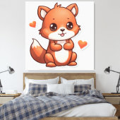 Süße Tier Prints Leinwanddruck (Insitu (Schlafzimmer))