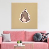 Süße Tier Prints Leinwanddruck (Insitu (Wohnzimmer))