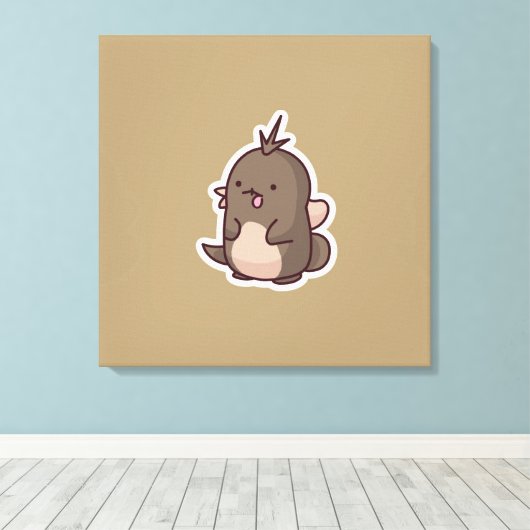 Süße Tier Prints Leinwanddruck (Insitu (Holzboden))