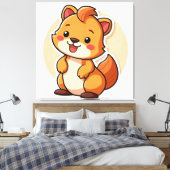 Süße Tier Prints Leinwanddruck (Insitu (Schlafzimmer))