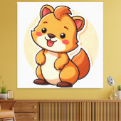 Süße Tier Prints Leinwanddruck (Insitu (Wohnzimmer))