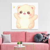 Süße Tier Prints Leinwanddruck (Insitu (Wohnzimmer))